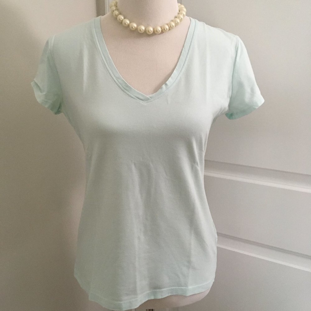BANANA REPUBLIC | Baby Blue Tee Shirt Top | size S
